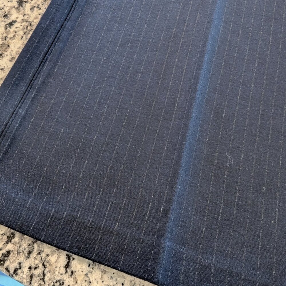 SPANX Nwt PerfectFit Ponte Wide Leg Pants 1X Tall Navy GrayPinstripe SuperSmooth - Picture 4 of 9